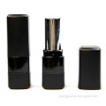 luxurious effect matte black  square shape plastic cosmetics lipstick tubes with lid